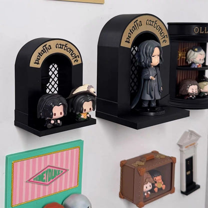 Wizarding Street Diagon-Style Miniature Floating Nook – 3D Printed Magnetic Diorama & Figurine Display Shelf