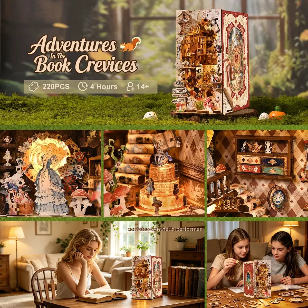 Adventures In Wonderland - DIY Book Nook Kit