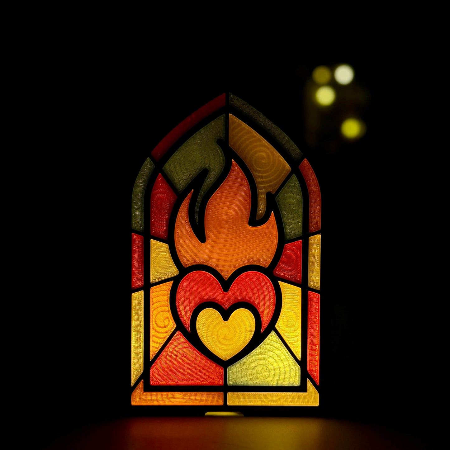 Fireheart 3D-Printed Light Sculpture - TOG Inspired