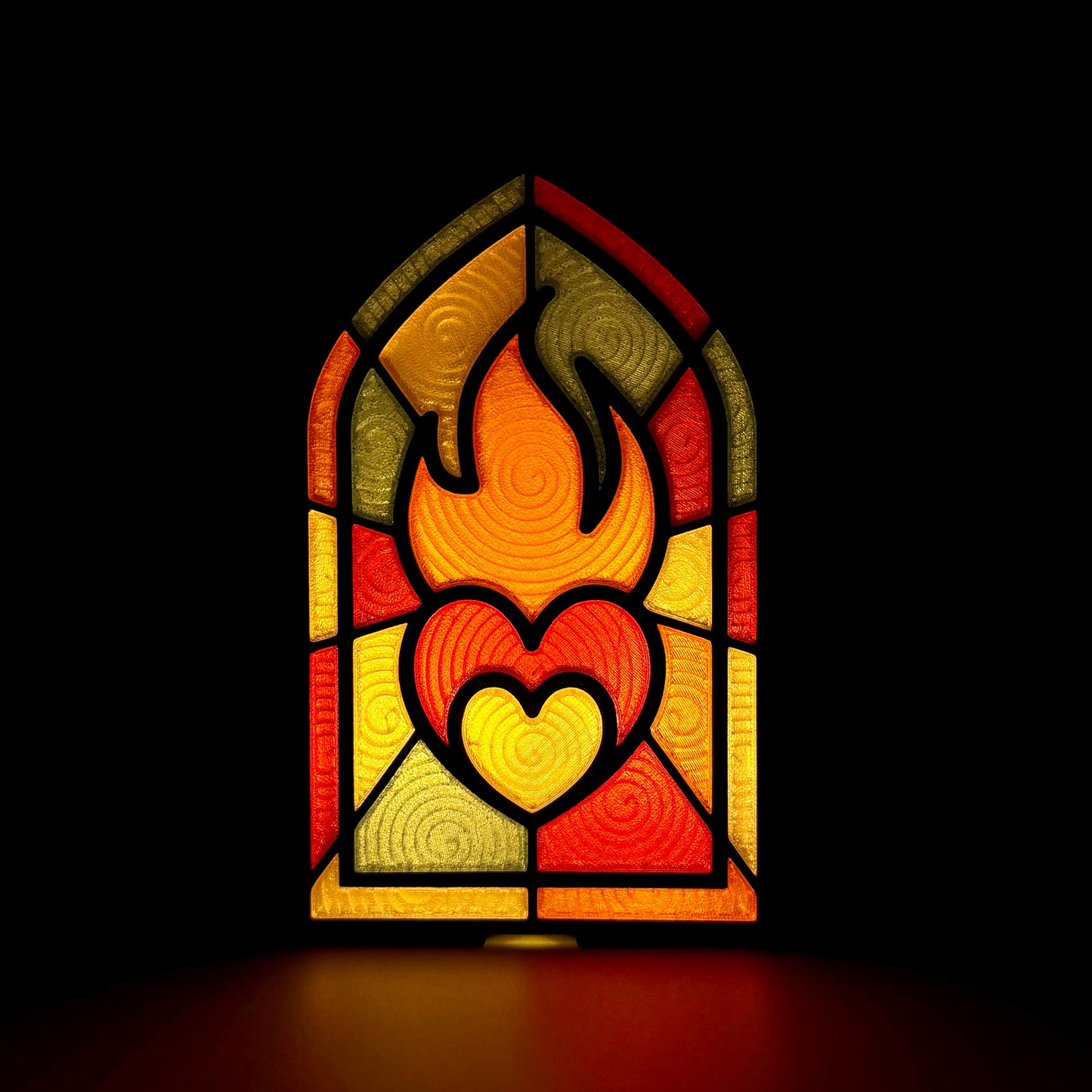Fireheart 3D-Printed Light Sculpture - TOG Inspired